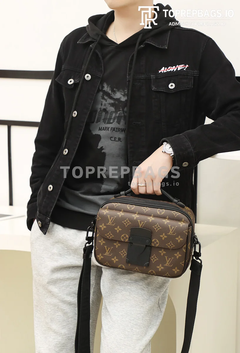 a1640163417697_4788 Louis Vuitton S Lock Messenger in Brown