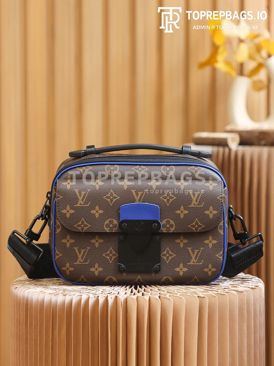 a1640163604592_3576 Louis Vuitton S Lock Messenger in Brown