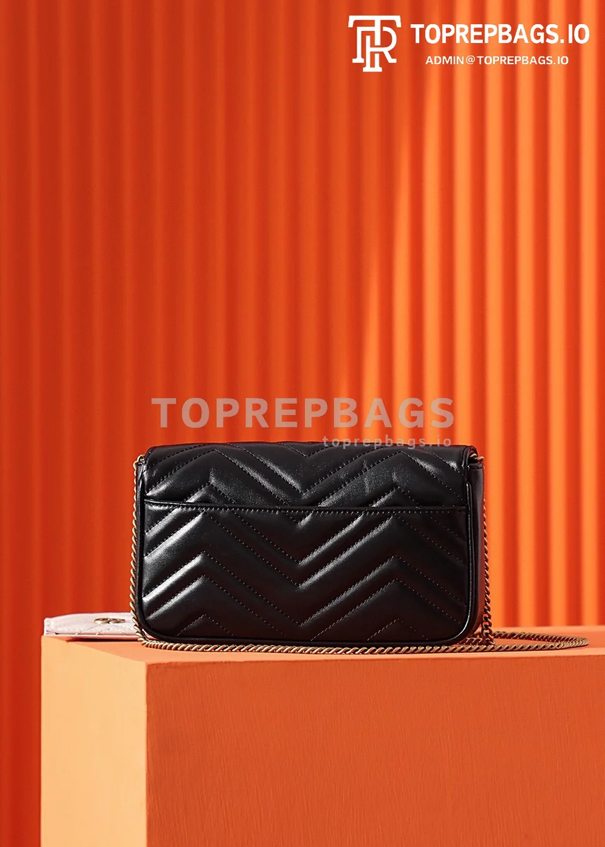 a1689414479375_2546 Gucci GG Marmont Mini in Black