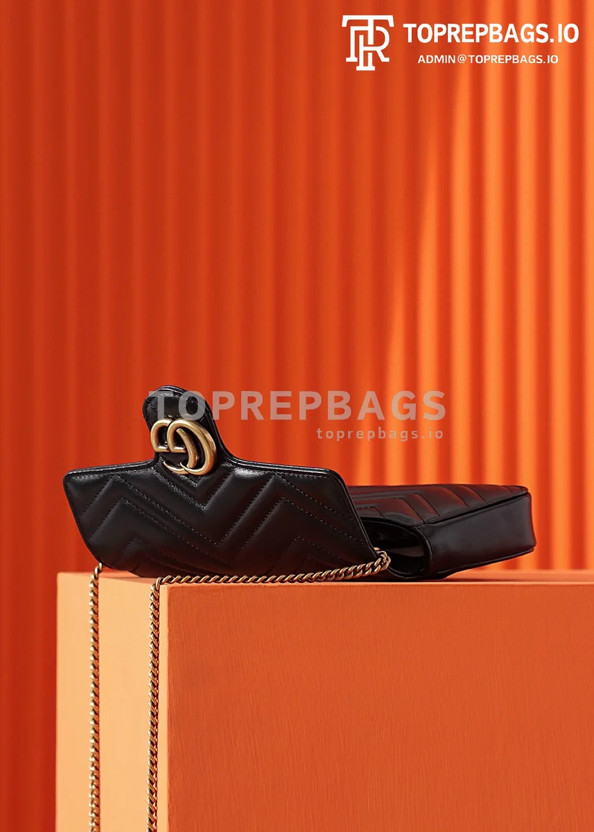 a1689414479378_2841 Gucci GG Marmont Mini in Black