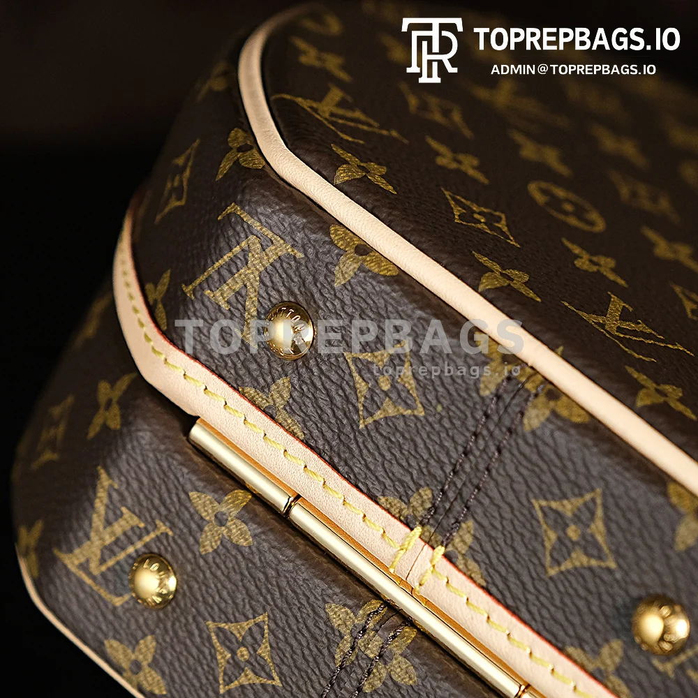 a1718358801481_4084 Louis Vuitton Petite Boite Chapeau in Brown