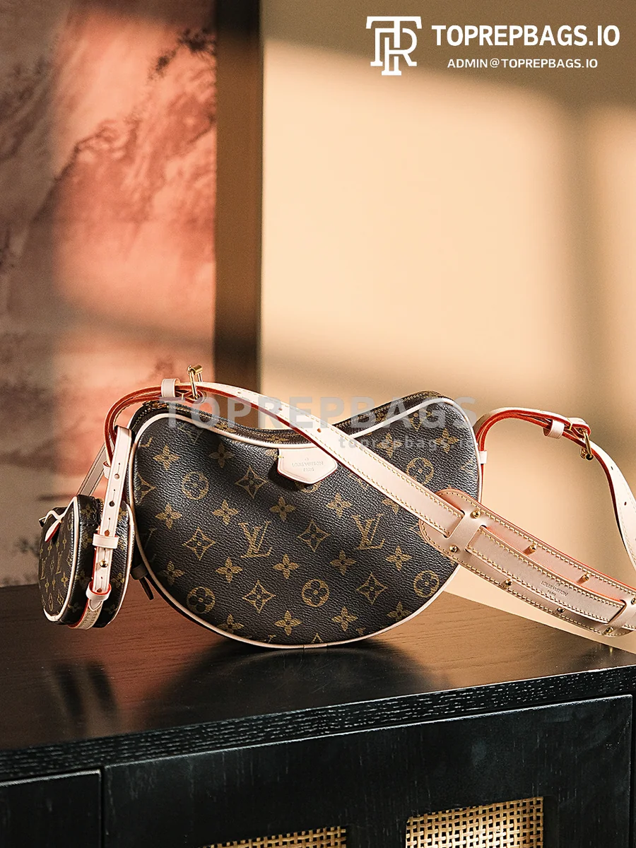 a1718703460818_4005 Louis Vuitton Croissant in Brown