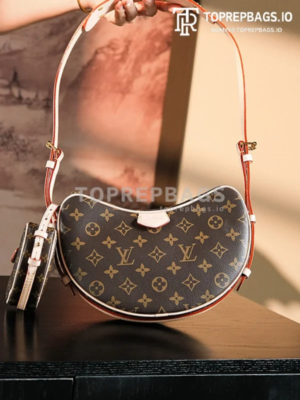 a1718703465991_4165 Louis Vuitton Croissant in Brown