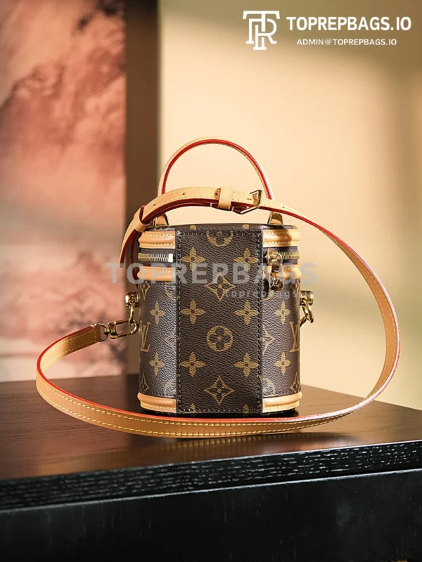 a1718964498549_7062 Louis Vuitton Nano Cannes in Brown