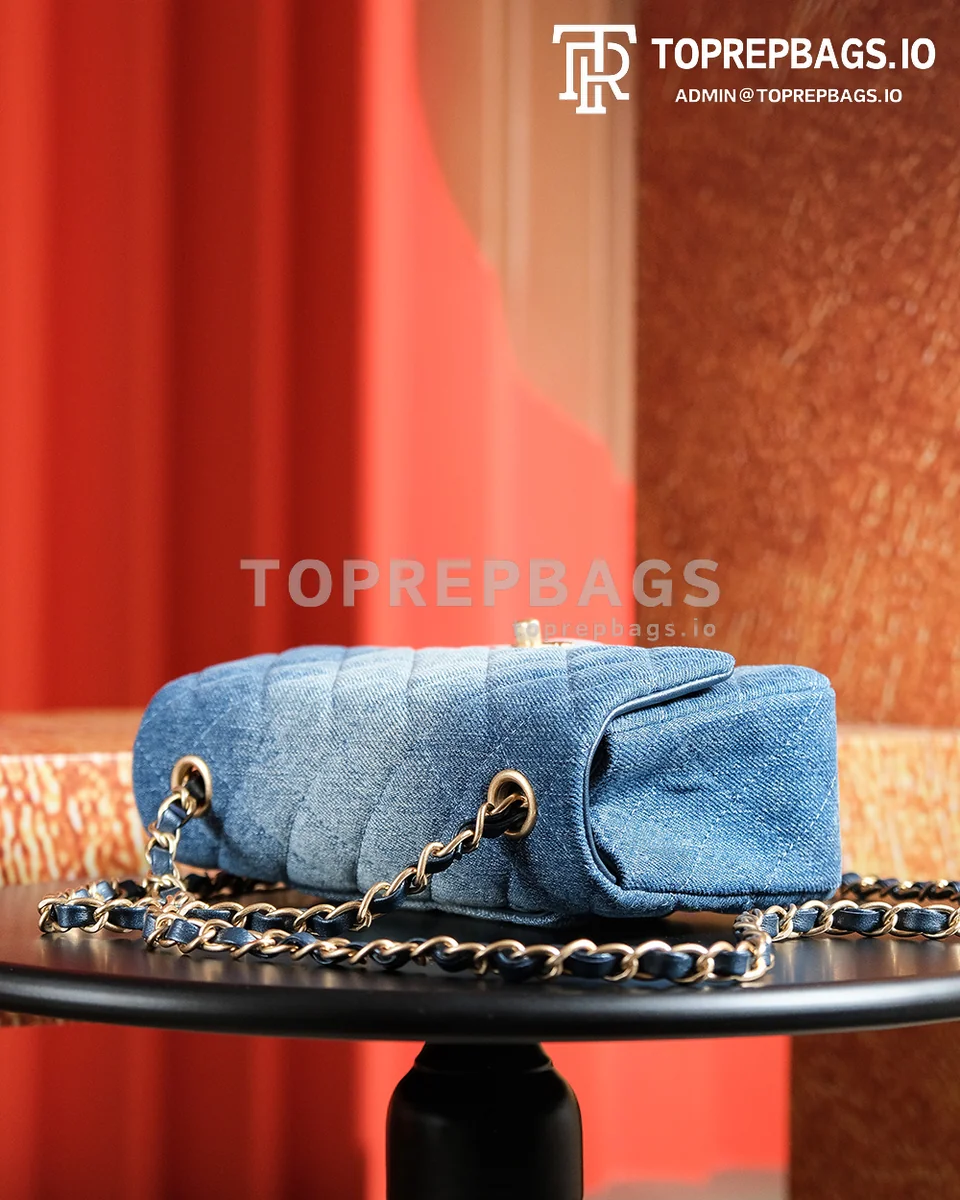 a1721824823135_5316 Chanel Classic Flap Mini in Blue