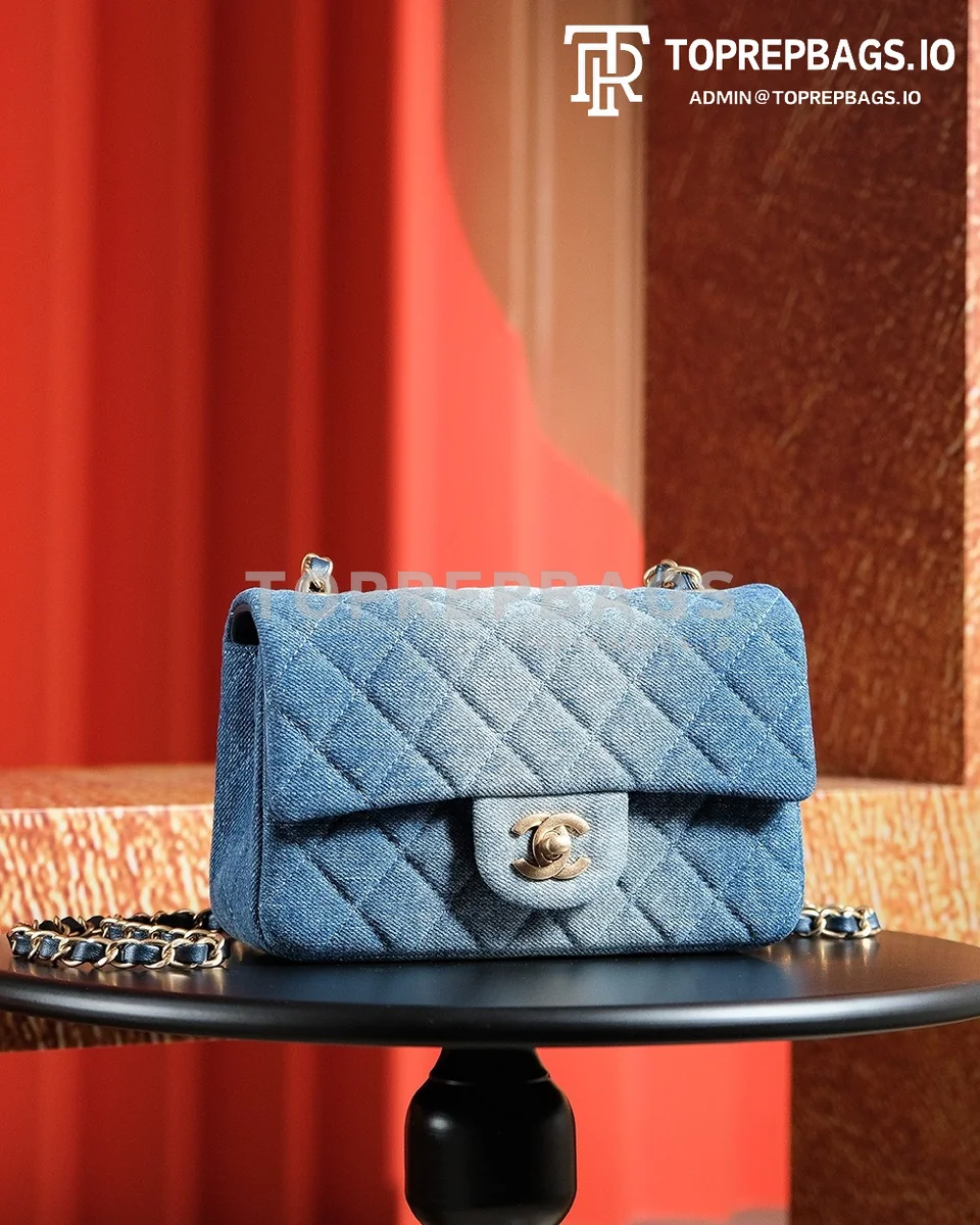 a1721824827187_0411 Chanel Classic Flap Mini in Blue