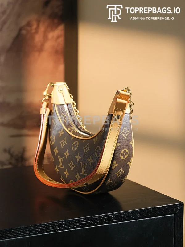 a1722949762473_5770 Louis Vuitton Loop Hobo in Brown
