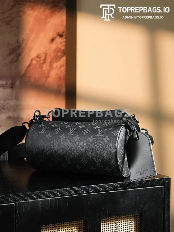 a1724655039152_4450 Louis Vuitton Soft Polochon Small in Black