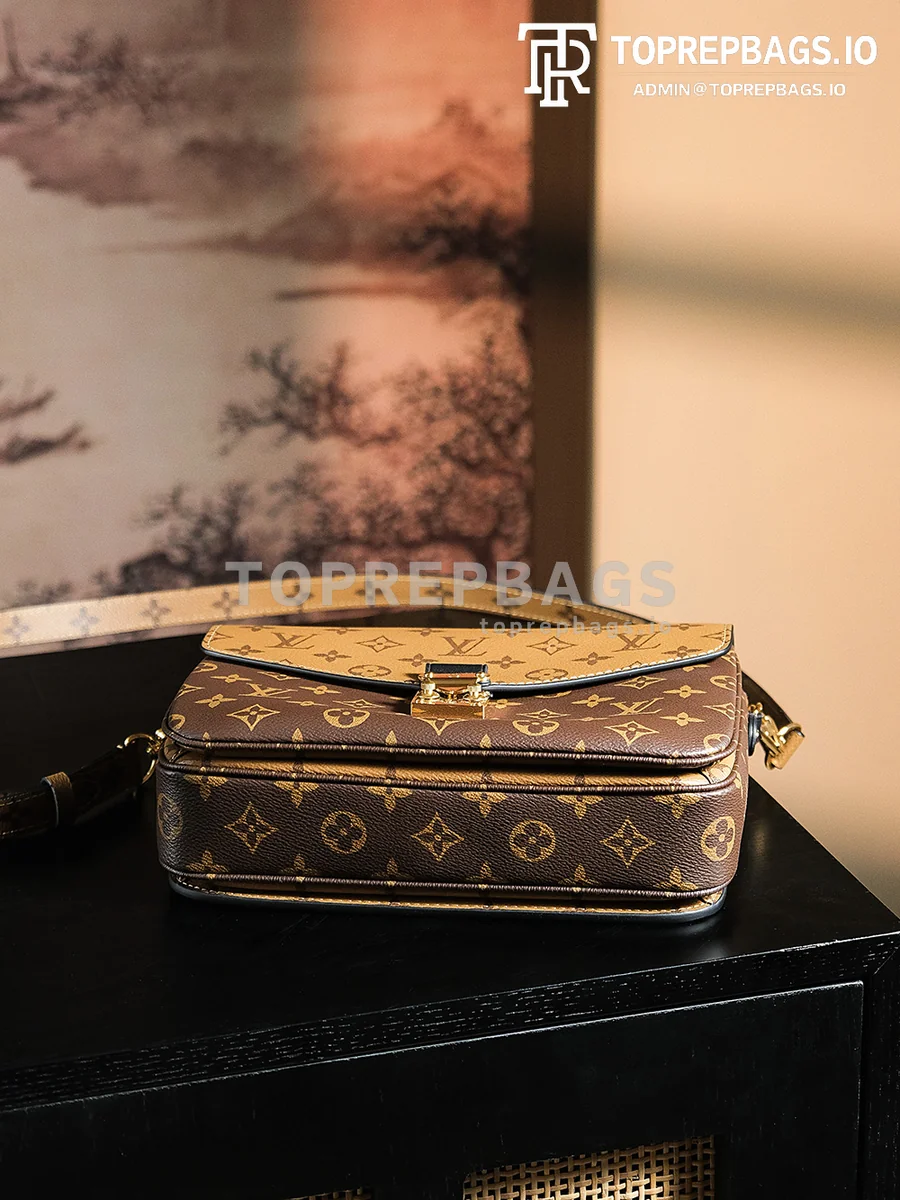 a1725474531280_6785 Louis Vuitton Pochette Metis Messenger in Brown