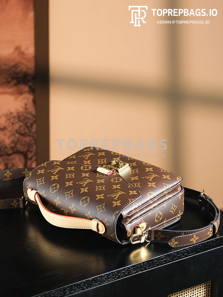 a1725626080481_2817 Louis Vuitton Pochette Metis Messenger in Brown
