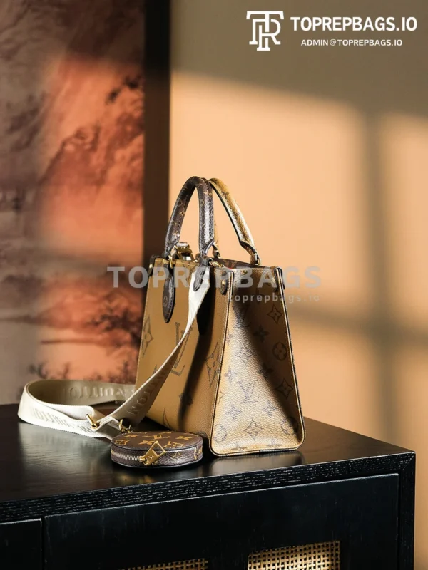 a1725863116743_1106 Louis Vuitton OnTheGo Small in Brown/Beige