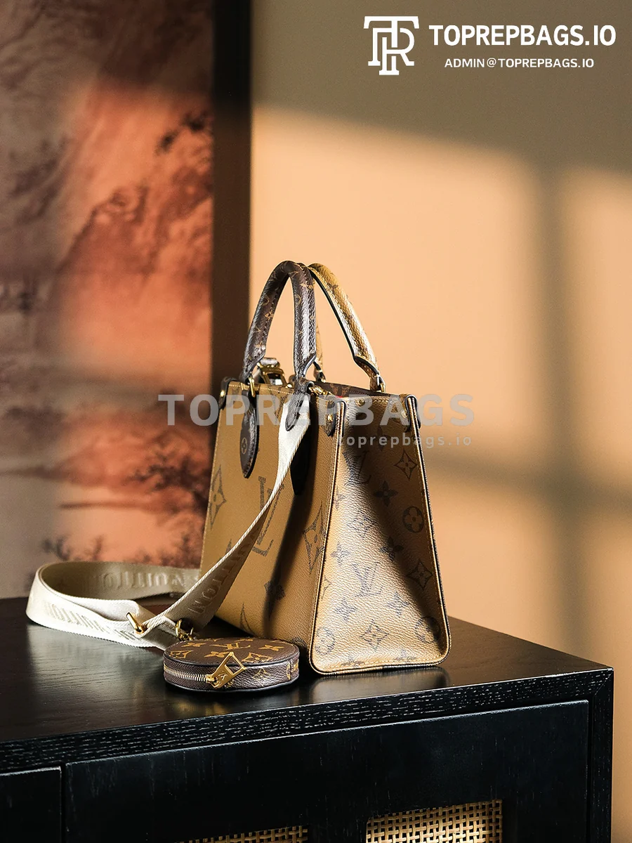 a1725863116743_1106 Louis Vuitton OnTheGo Small in Brown/Beige
