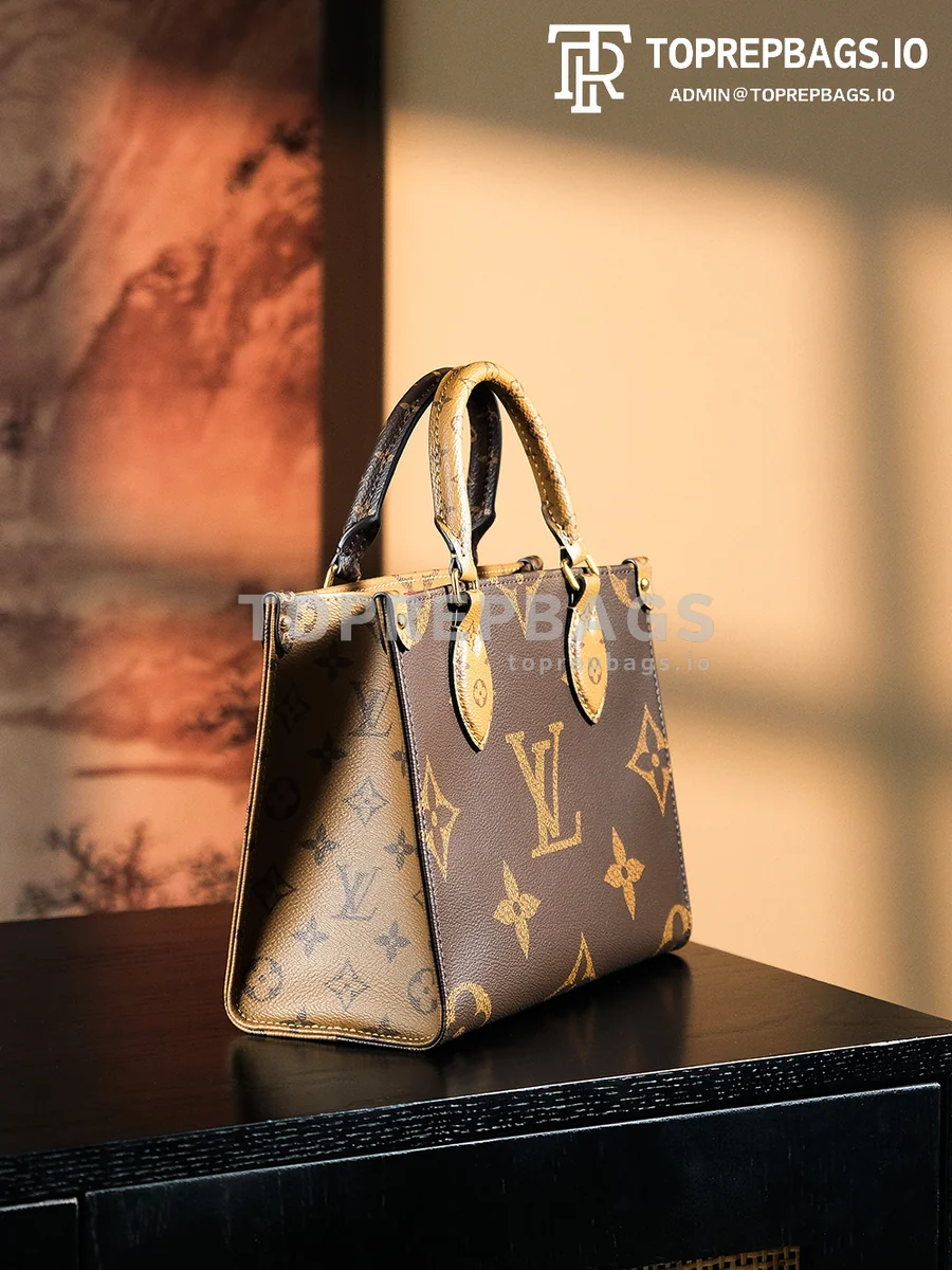 a1725863116755_2273 Louis Vuitton OnTheGo Small in Brown/Beige