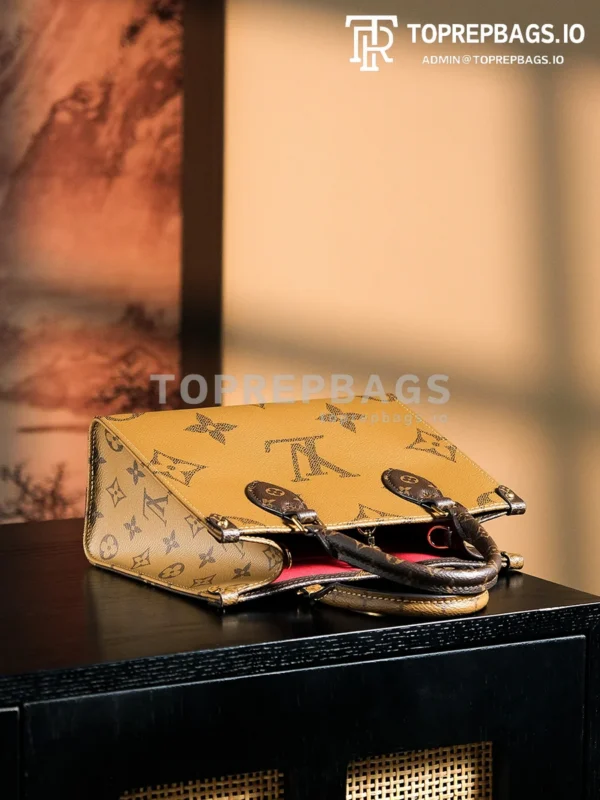 a1725863120329_1140 Louis Vuitton OnTheGo Small in Brown/Beige