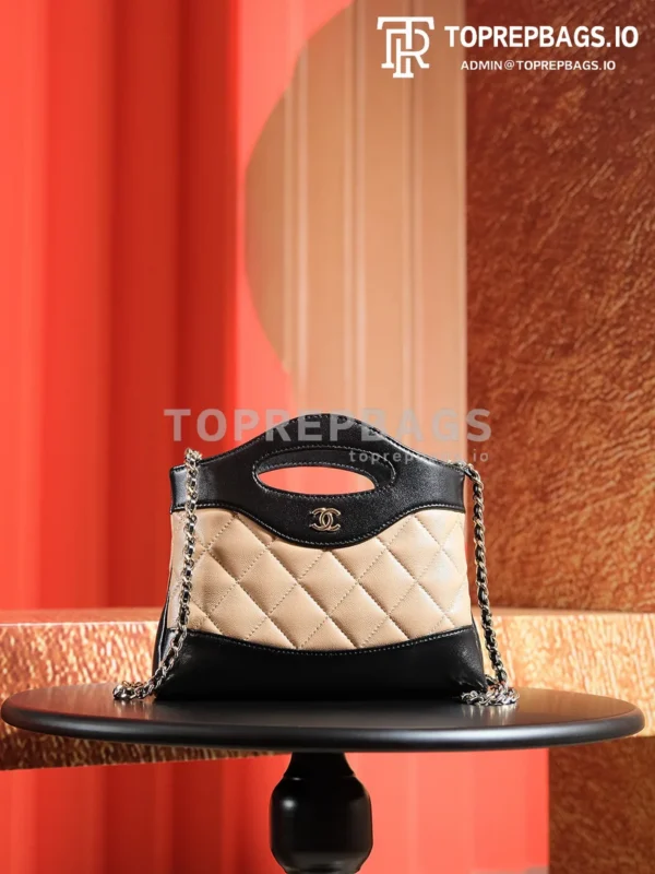 a1725980493310_6423 Chanel 31 Bag Nano in Black/Beige