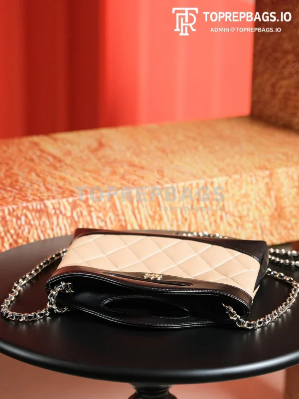 a1725980496598_7347 Chanel 31 Bag Nano in Black/Beige