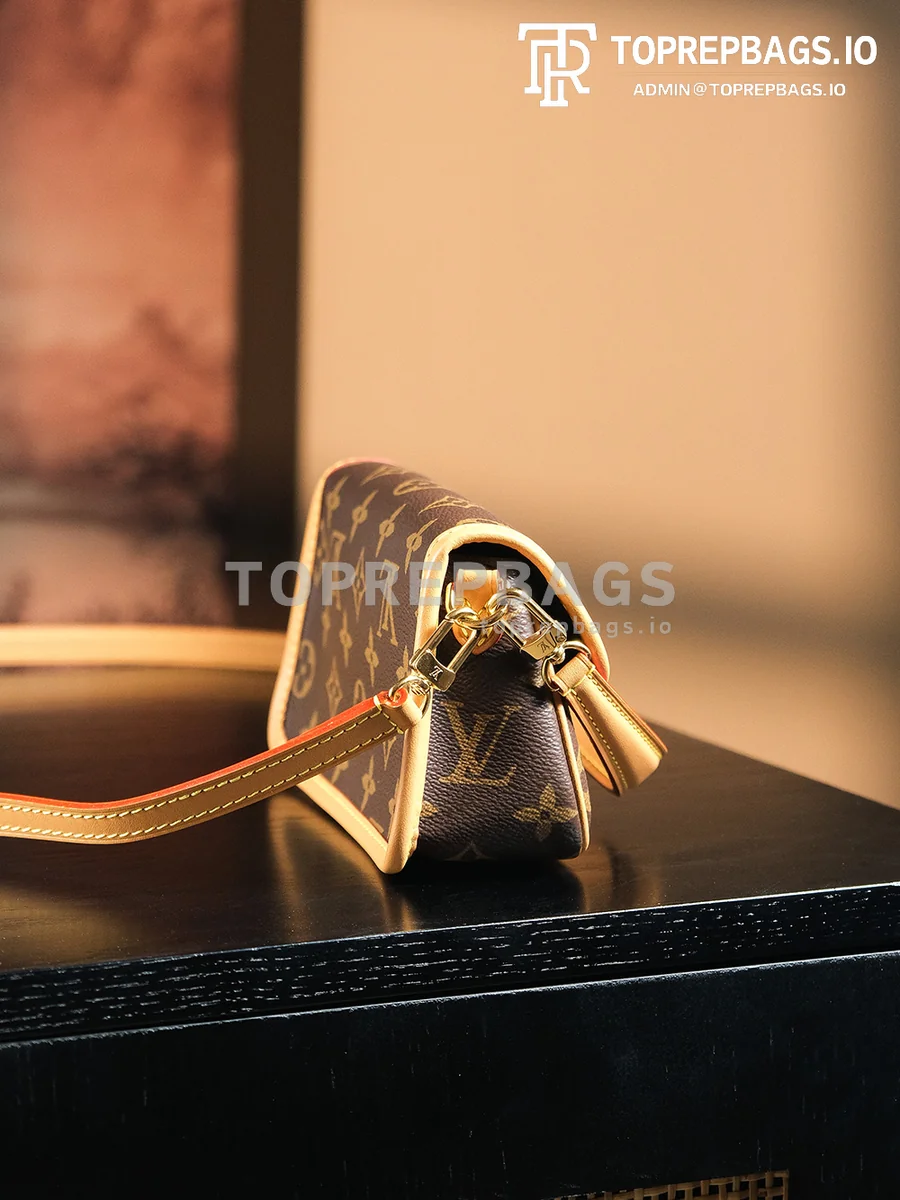 a1726936310546_0373 Louis Vuitton Nano Diane in Brown