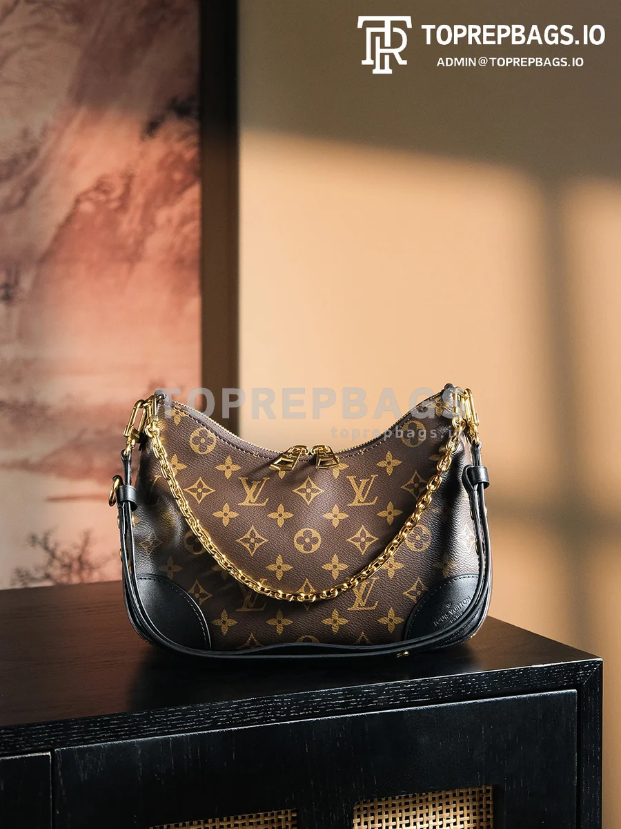 a1727691769691_3670 Louis Vuitton Boulogne Hobo in Brown