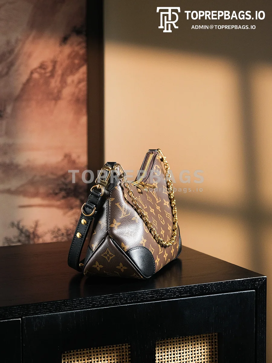 a1727691769708_5870 Louis Vuitton Boulogne Hobo in Brown