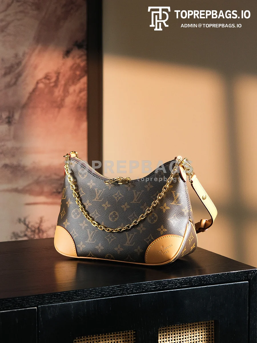 a1727691906474_5840 Louis Vuitton Boulogne Hobo in Brown