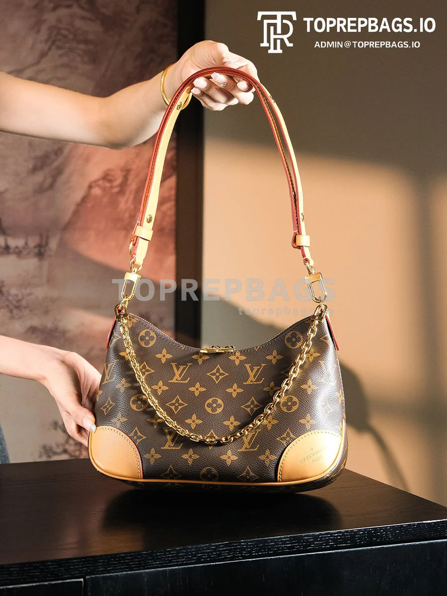 a1727691906475_6181 Louis Vuitton Boulogne Hobo in Brown