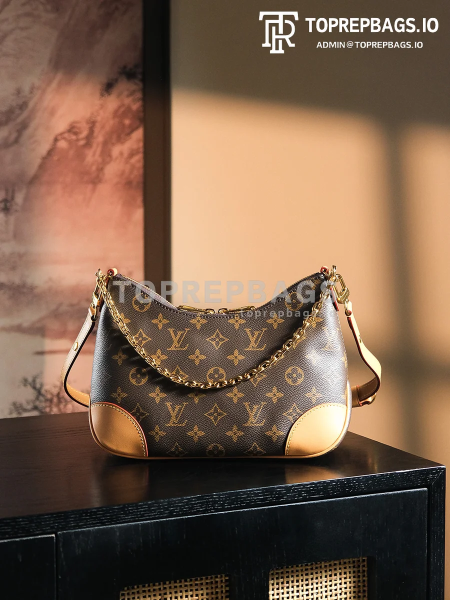 a1727691906480_0617 Louis Vuitton Boulogne Hobo in Brown