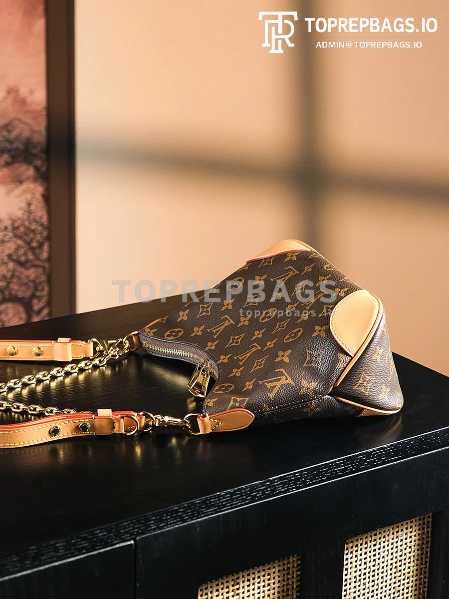 a1727691908338_4211 Louis Vuitton Boulogne Hobo in Brown