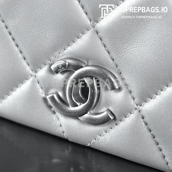 a1728134088877_2157 Chanel Handbag Hobo Lambskin Leather Silver-tone Hardware detailed product image