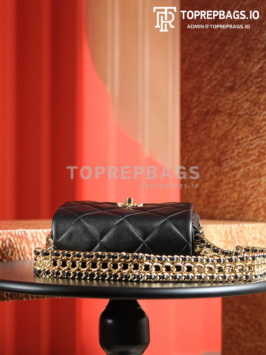 a1728134908156_0147 Chanel Classic Flap Hobo in Black
