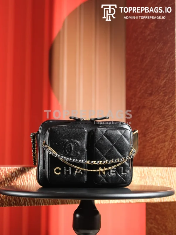 a1729243144859_0341 Chanel 22P Camera Bag in Black