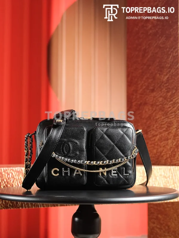 a1729243144860_1375 Chanel 22P Camera Bag in Black