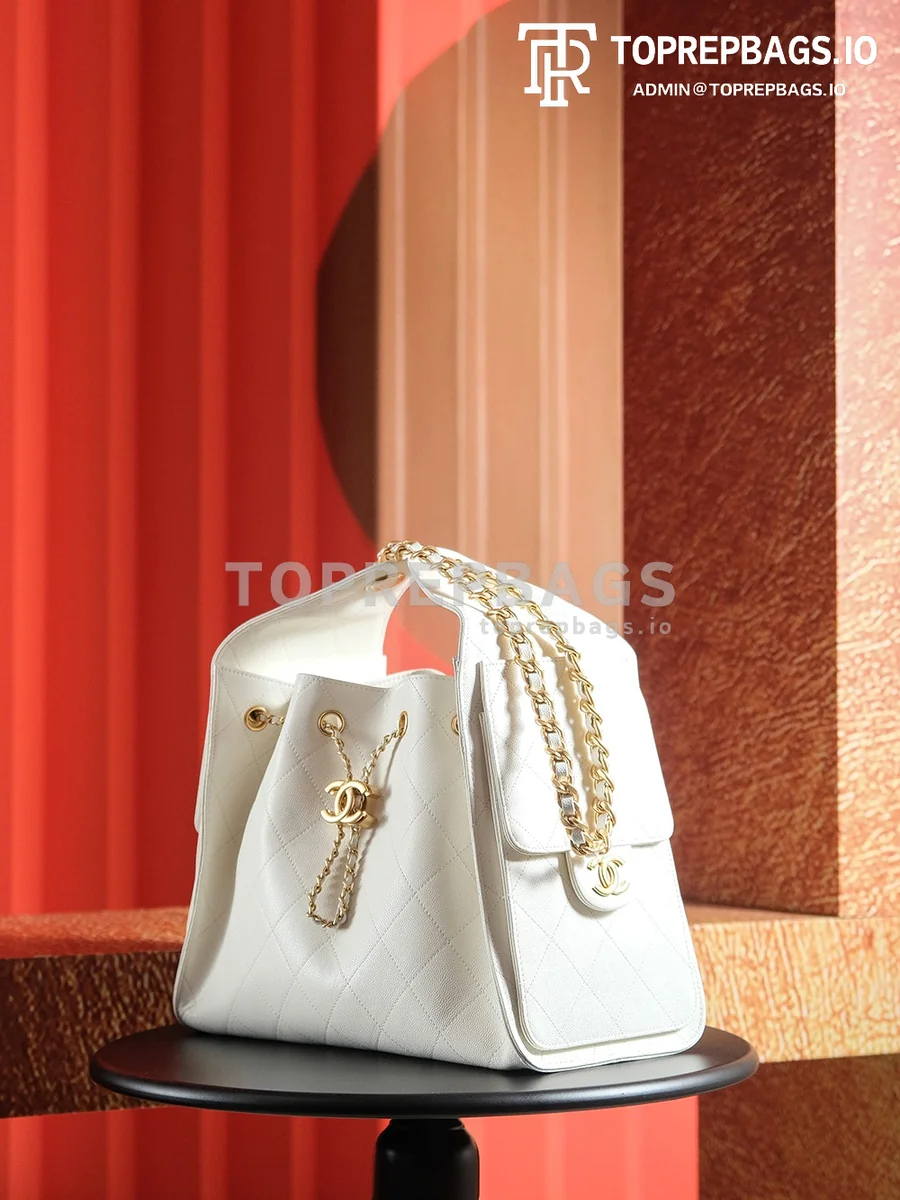 a1732170573402_4546 Chanel 25 Hobo in White