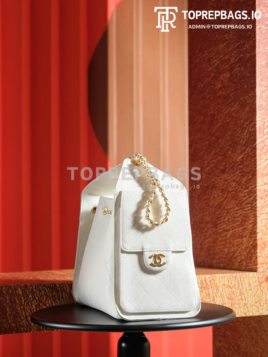 a1732170573414_3144 Chanel 25 Hobo in White