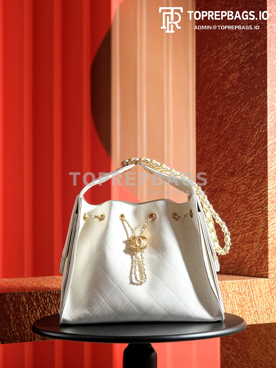 a1732170573423_2485 Chanel 25 Hobo in White