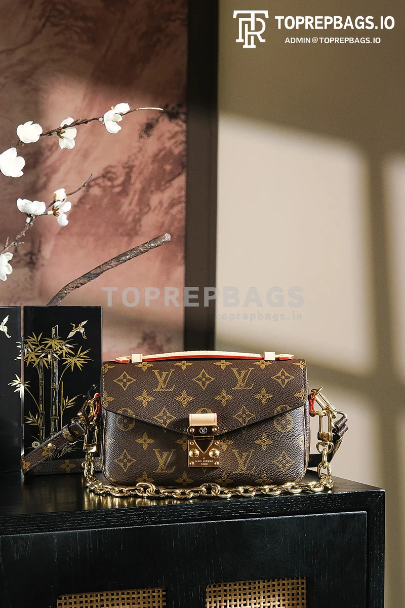 a1742462746540_0153 Louis Vuitton Pochette Metis Hobo in Brown