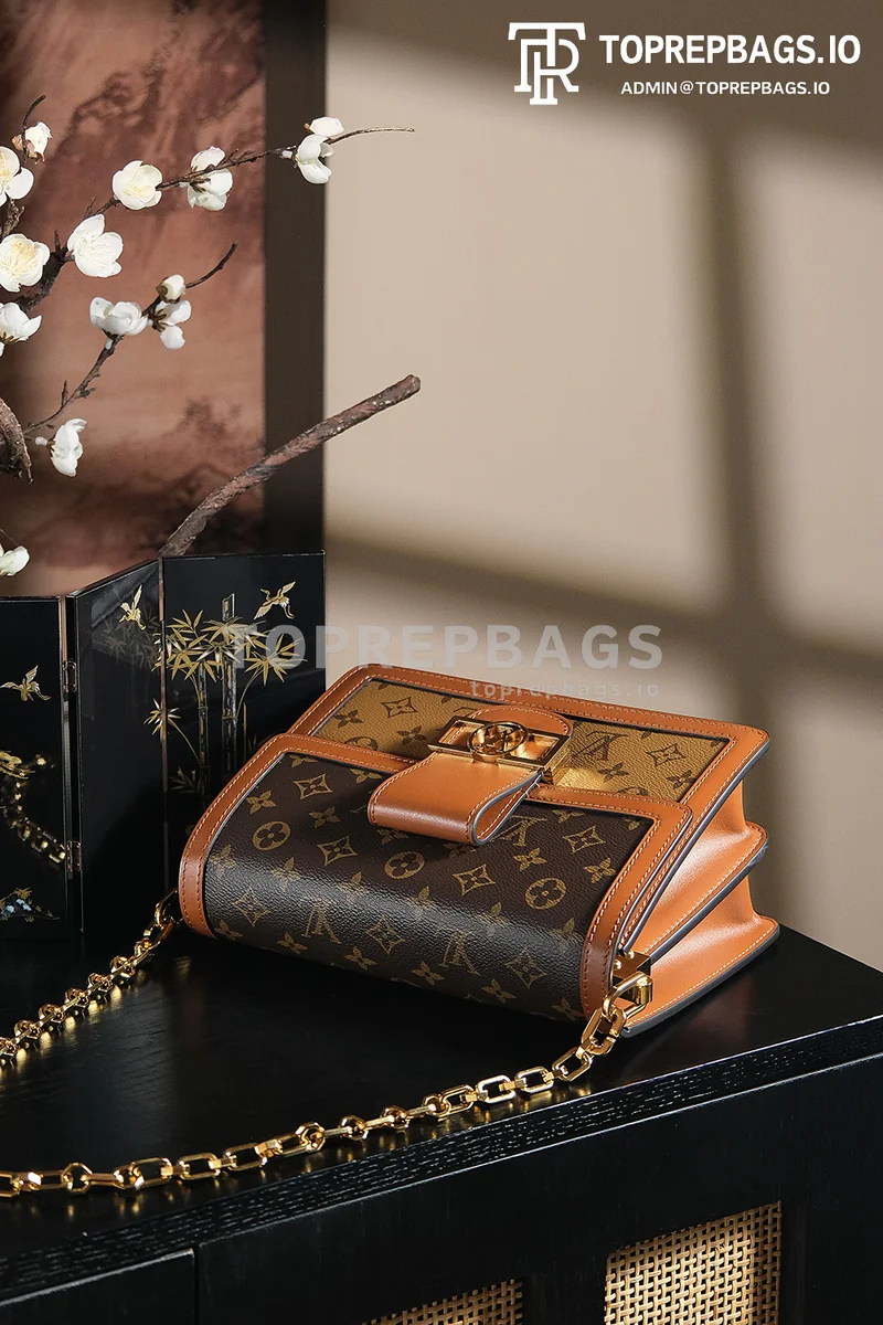 a1745829501369_0455 Louis Vuitton Dauphine MM in Brown