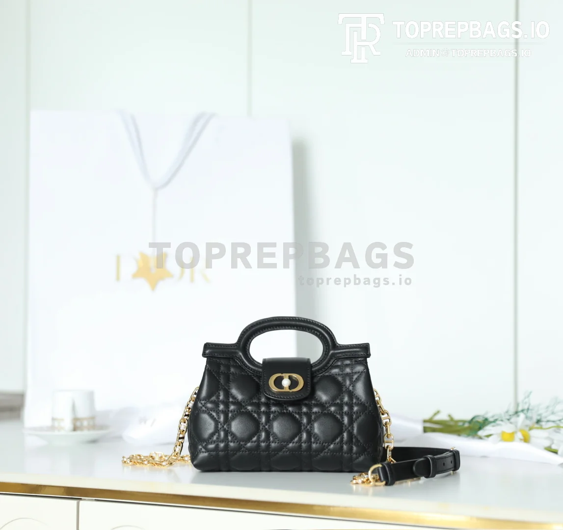 cmp_i1762418385742_799_0_0 Dior Jolie Top Handle in Black