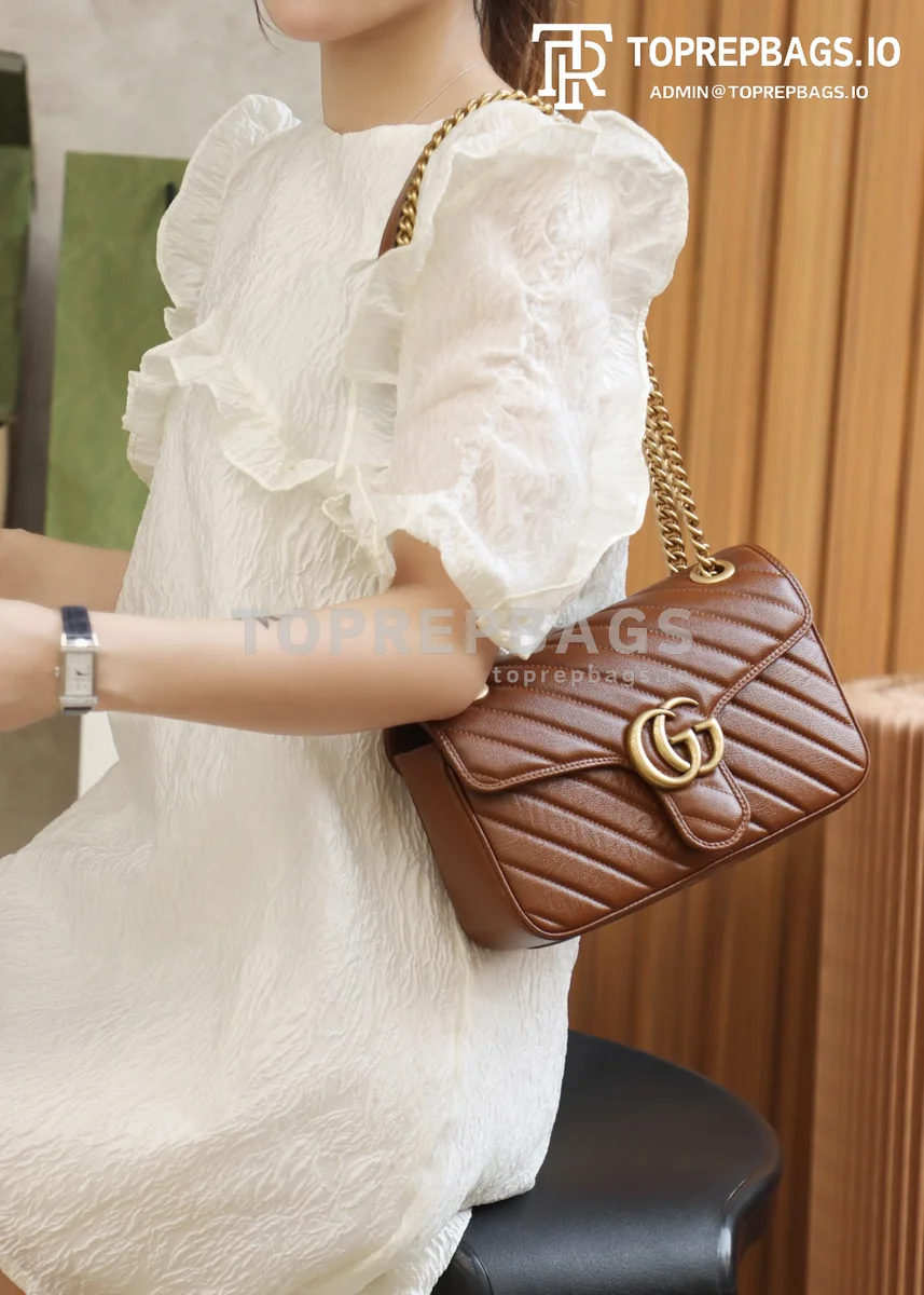 i1632386544_7181_6 Gucci GG Marmont Small in Brown