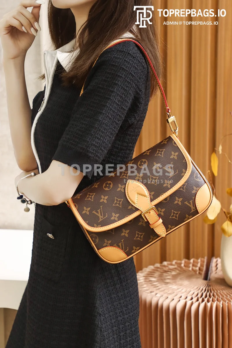 i1653241757_4911_8 Louis Vuitton Diane Hobo in Brown
