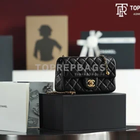 i1680502819_8259_0 Chanel Classic Flap Mini Pearl Crush in Black