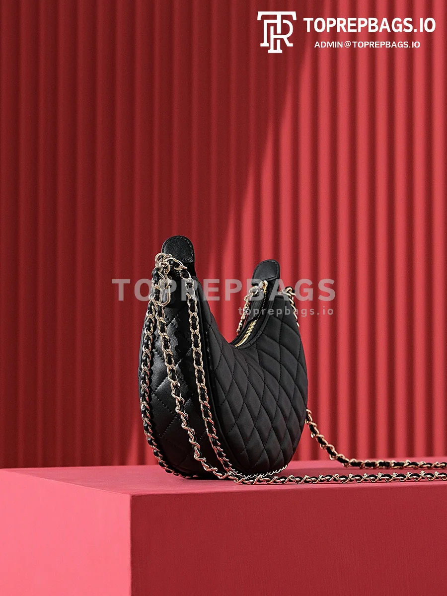 i1692700596_205_5 Chanel 23P Crescent Bag in Black