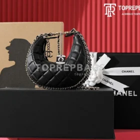 i1692700596_9824_0 Chanel 23P Crescent Bag in Black