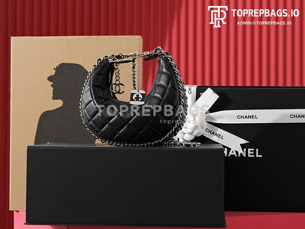 i1692700596_9824_0 Chanel 23P Crescent Bag in Black