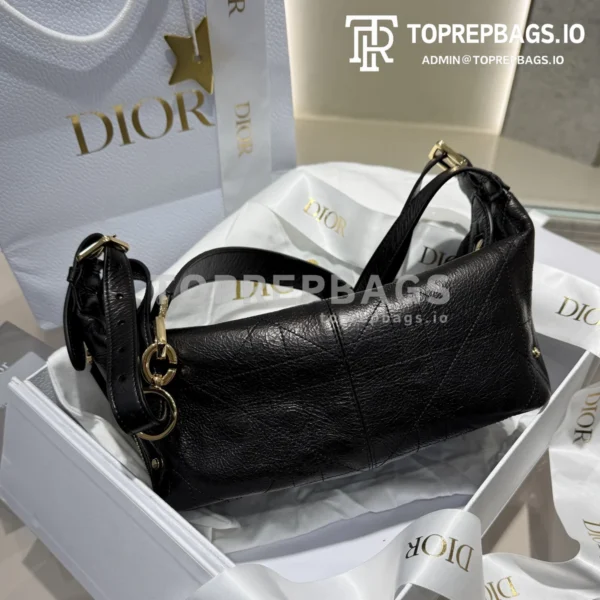 i1739810287745_6083_0_0 Dior D-Journey Small Hobo in Black