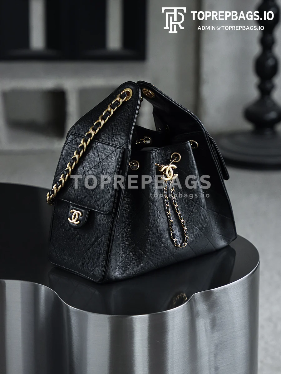 i1745988683297_5559_0_4 Chanel 25 Bag Small Hobo in Black