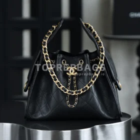 i1745988683301_2334_0_0 Chanel 25 Bag Small Hobo in Black