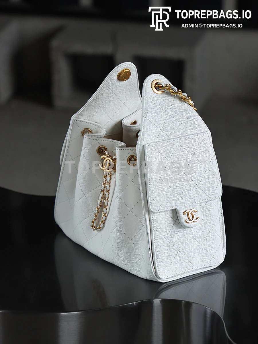 i1746423778045_1114_0_5 Chanel 25 Bag Small Hobo in White