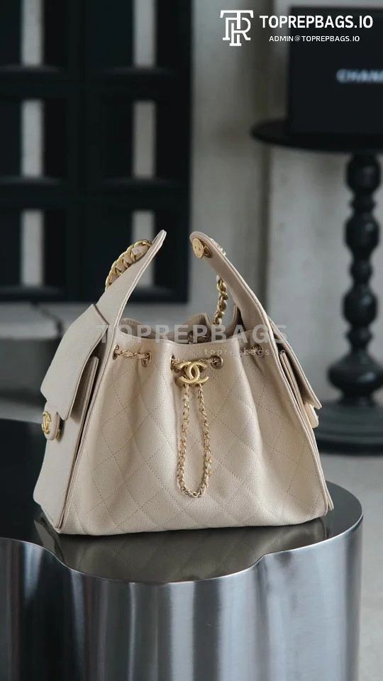 i1746697875071_8697_0_0 Chanel 25 Bag Small Hobo in Beige