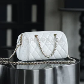 Chanel 25P Mini Bowling in White