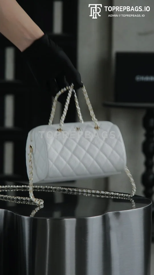 i1747208371449_46_0_0 Chanel 25P Mini Bowling in White